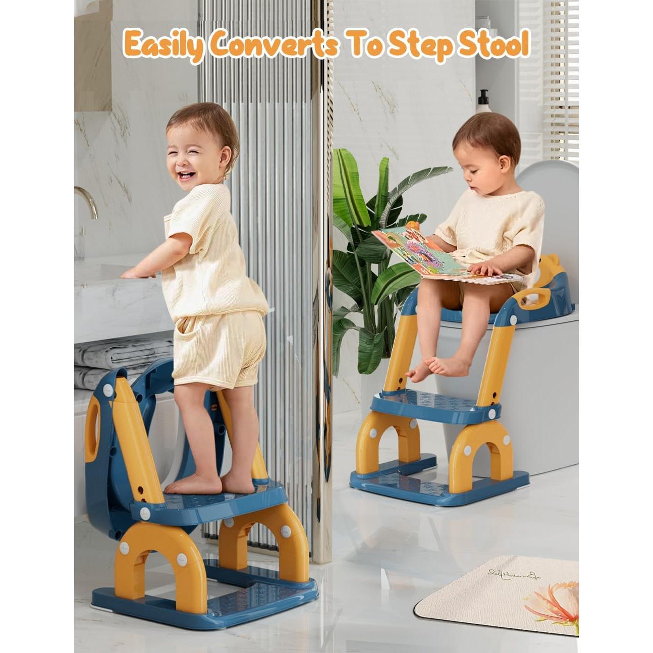 Asiento de Entrenamiento para Baño Bonbay Azul Marino 2 en 1