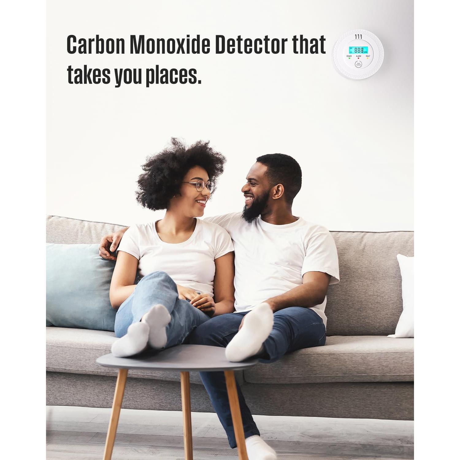 Detector de Monóxido de Carbono Baomeker PG-C06 Portátil con LCD