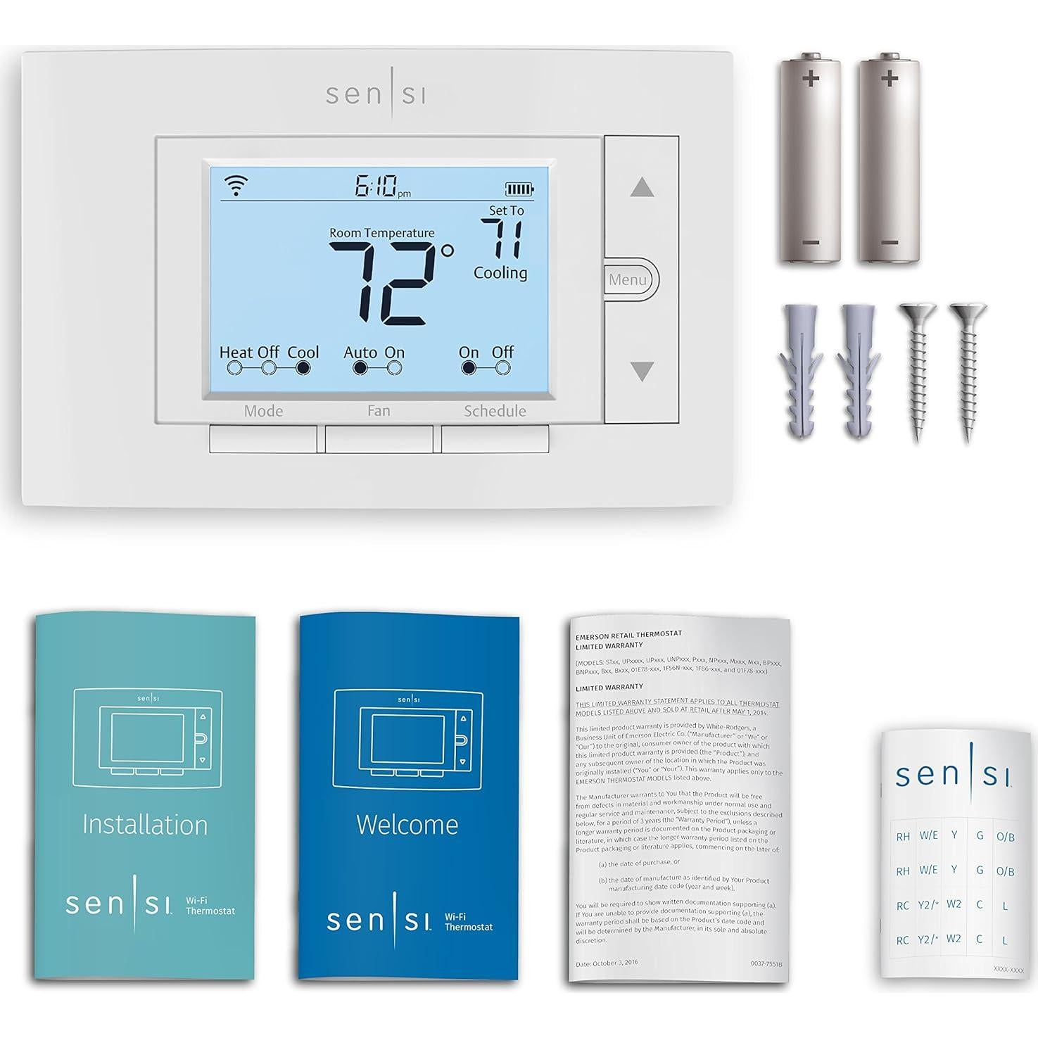 Termostato Inteligente Sensi Emerson ST55 Wi-Fi Programable