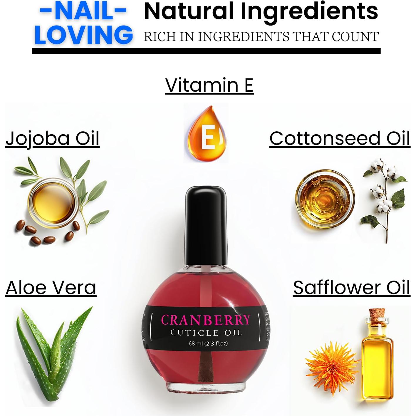 Aceite Hidratante para Cutículas y Uñas Ellie Chase 68.1 ml - Aroma Arándano