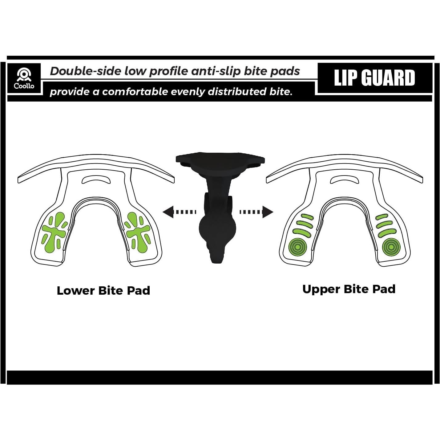 Protector Bucal 2-en-1 Coollo Sports para Fútbol y Multi-deporte