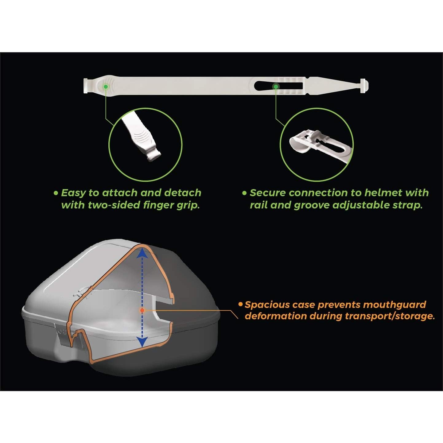 Protector Bucal 2-en-1 Coollo Sports para Fútbol y Multi-deporte