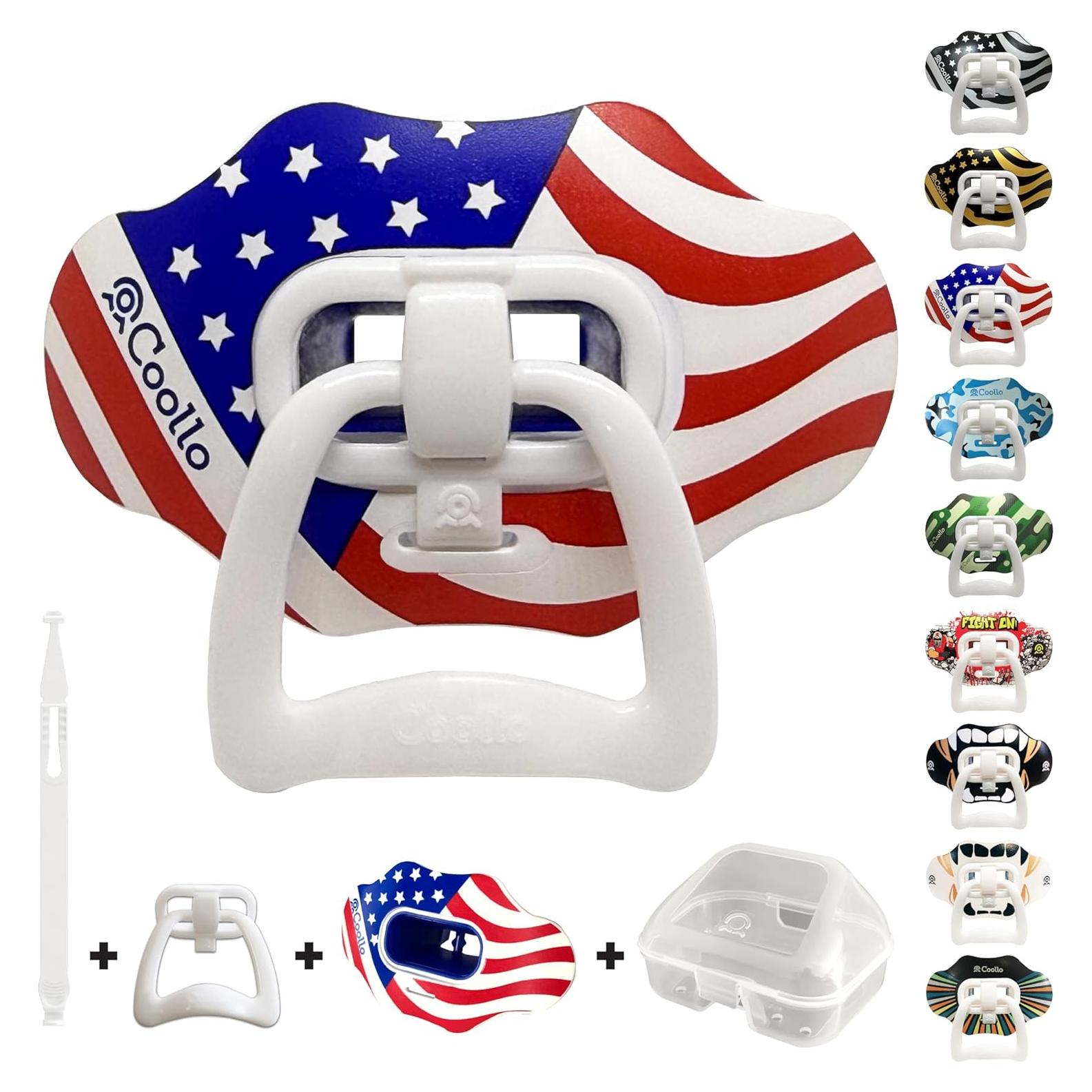 Protector Bucal 2-en-1 Coollo Sports para Fútbol Adultos y Jóvenes