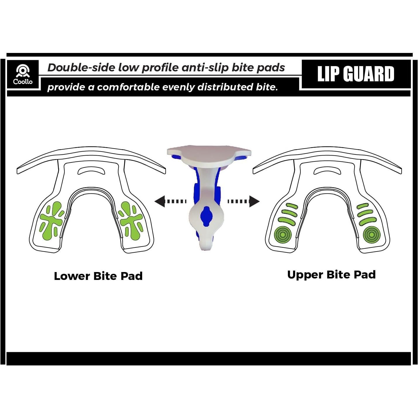 Protector Bucal 2-en-1 Coollo Sports para Fútbol Adultos y Jóvenes