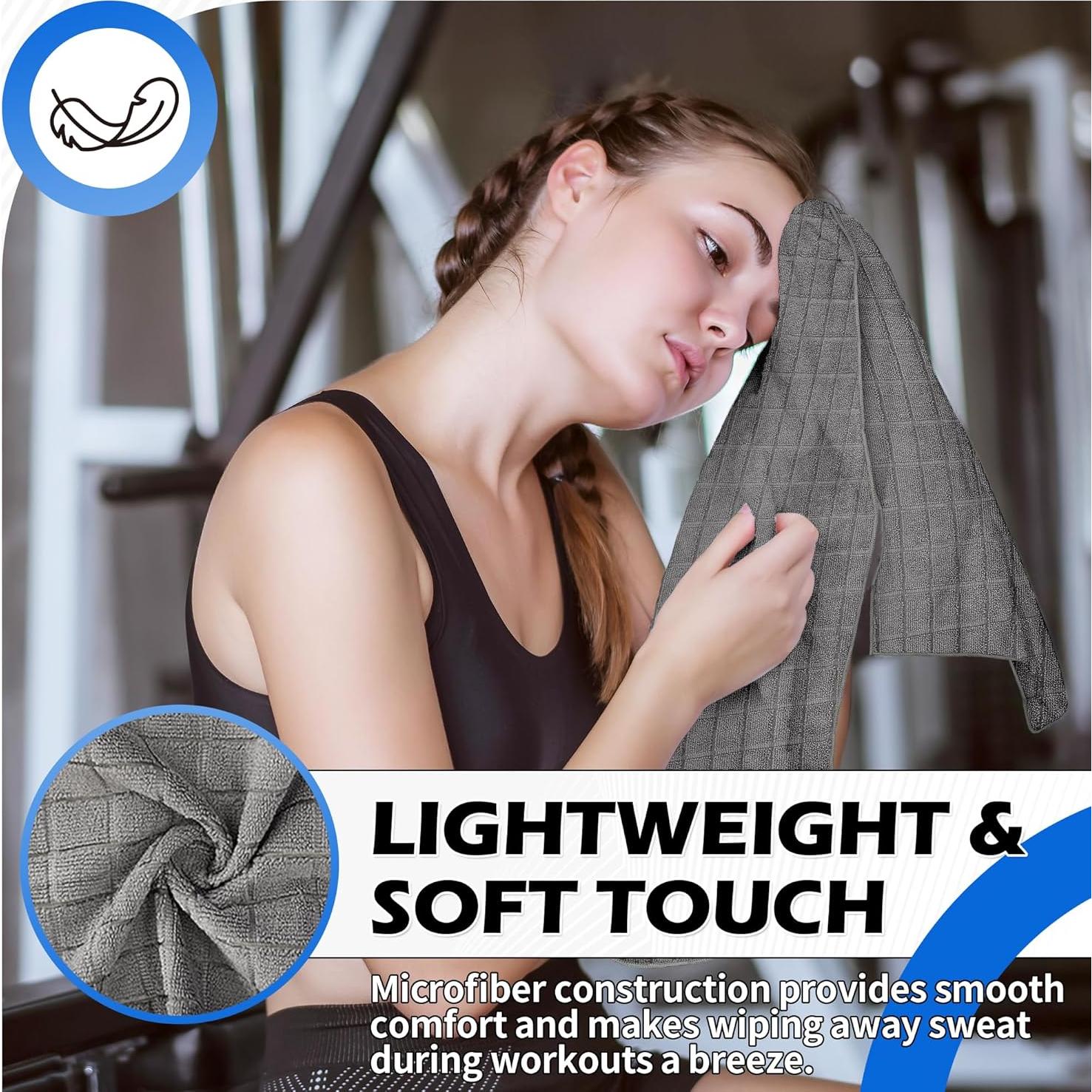 Toallas de Microfibra para Gimnasio HOMERHYME - 3 Piezas 68.6x40.6cm