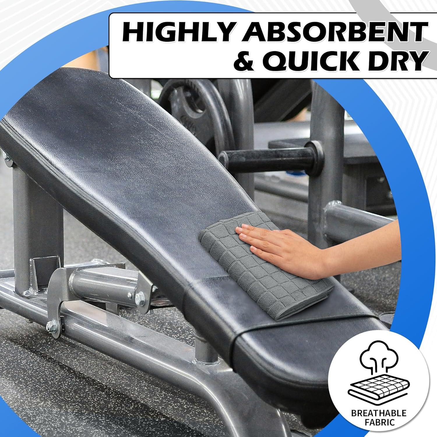 Toallas de Microfibra para Gimnasio HOMERHYME - 3 Piezas 68.6x40.6cm