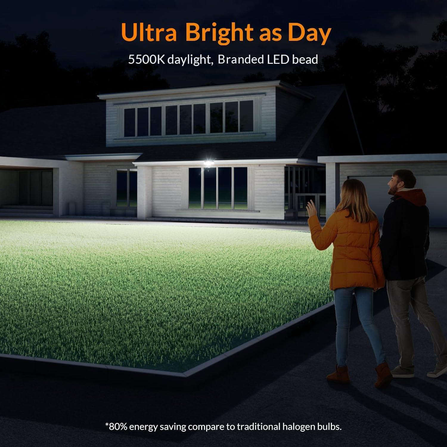 Luz de Seguridad LED LEPOWER 38W con Sensor Movimiento IP65