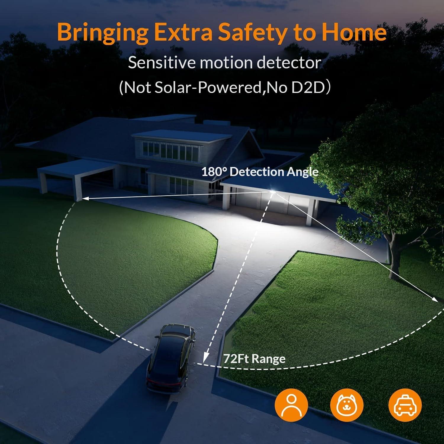 Luz de Seguridad LED LEPOWER 38W con Sensor Movimiento IP65