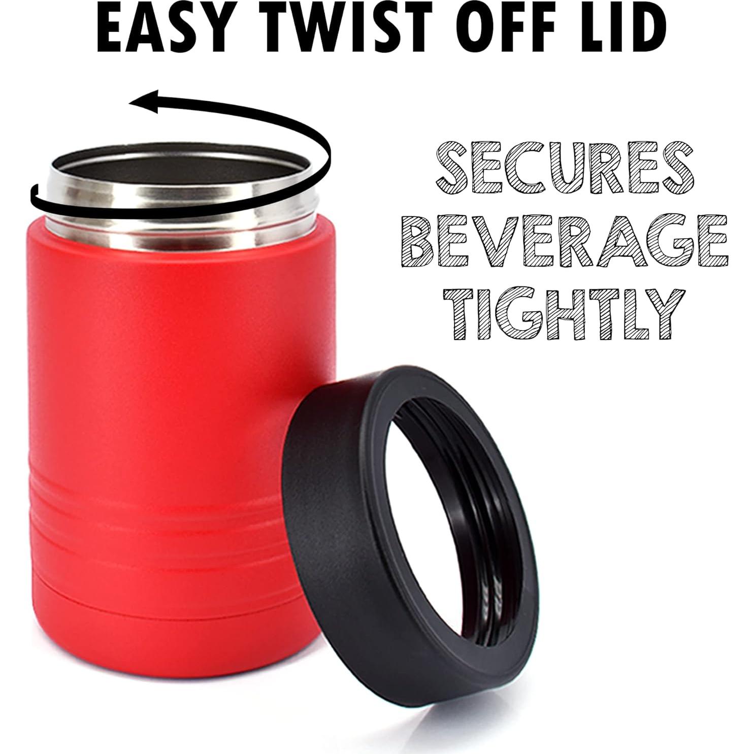 Enfriador de Latas Clear Water 12 oz Acero Inoxidable Rojo