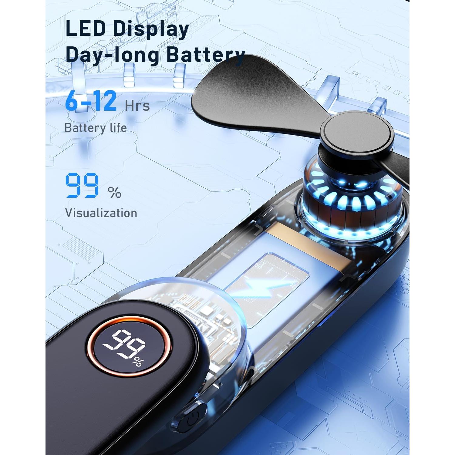 Ventilador Mini Portátil SWEETFULL S16 USB Recargable 3 en 1