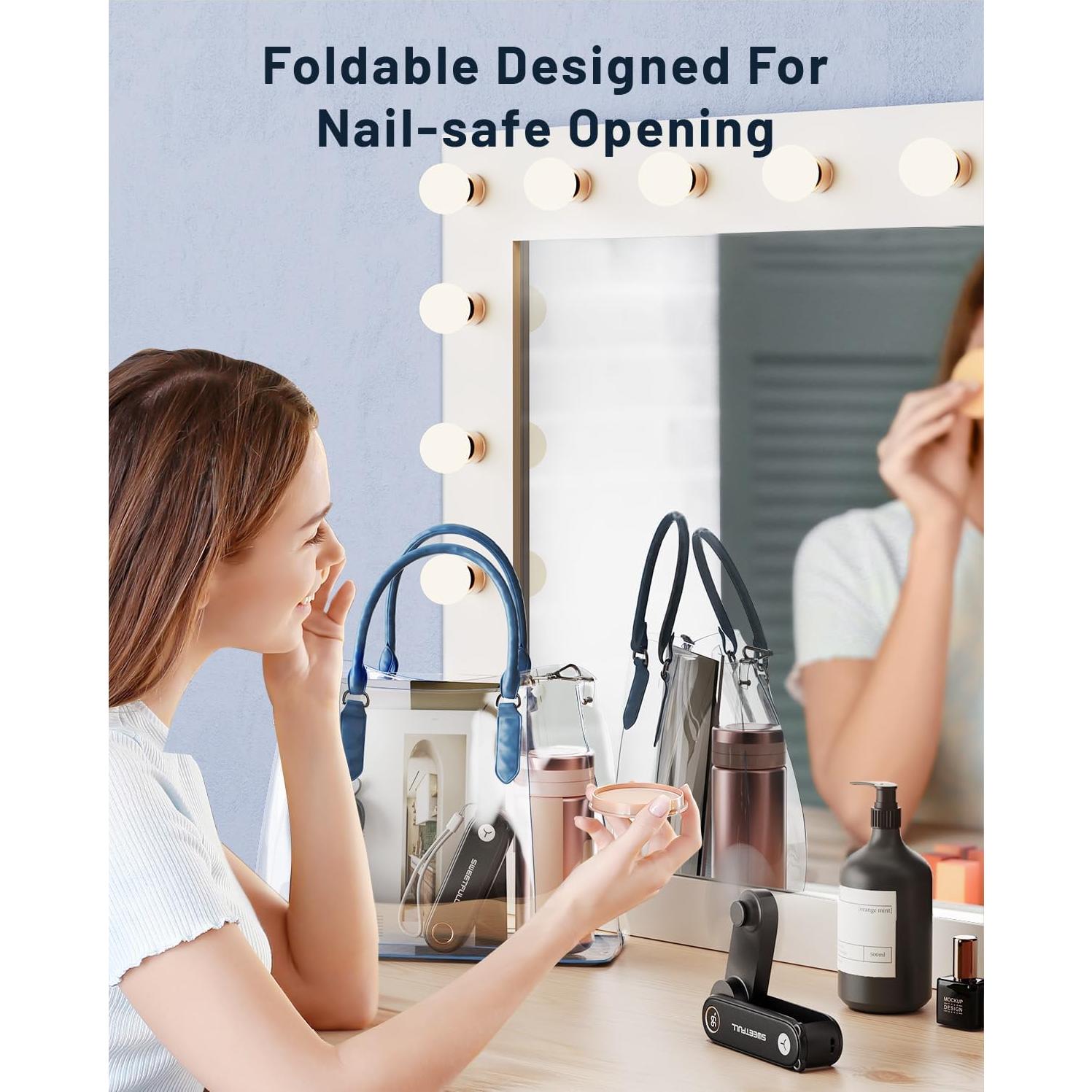 Ventilador Mini Portátil SWEETFULL S16 USB Recargable 3 en 1