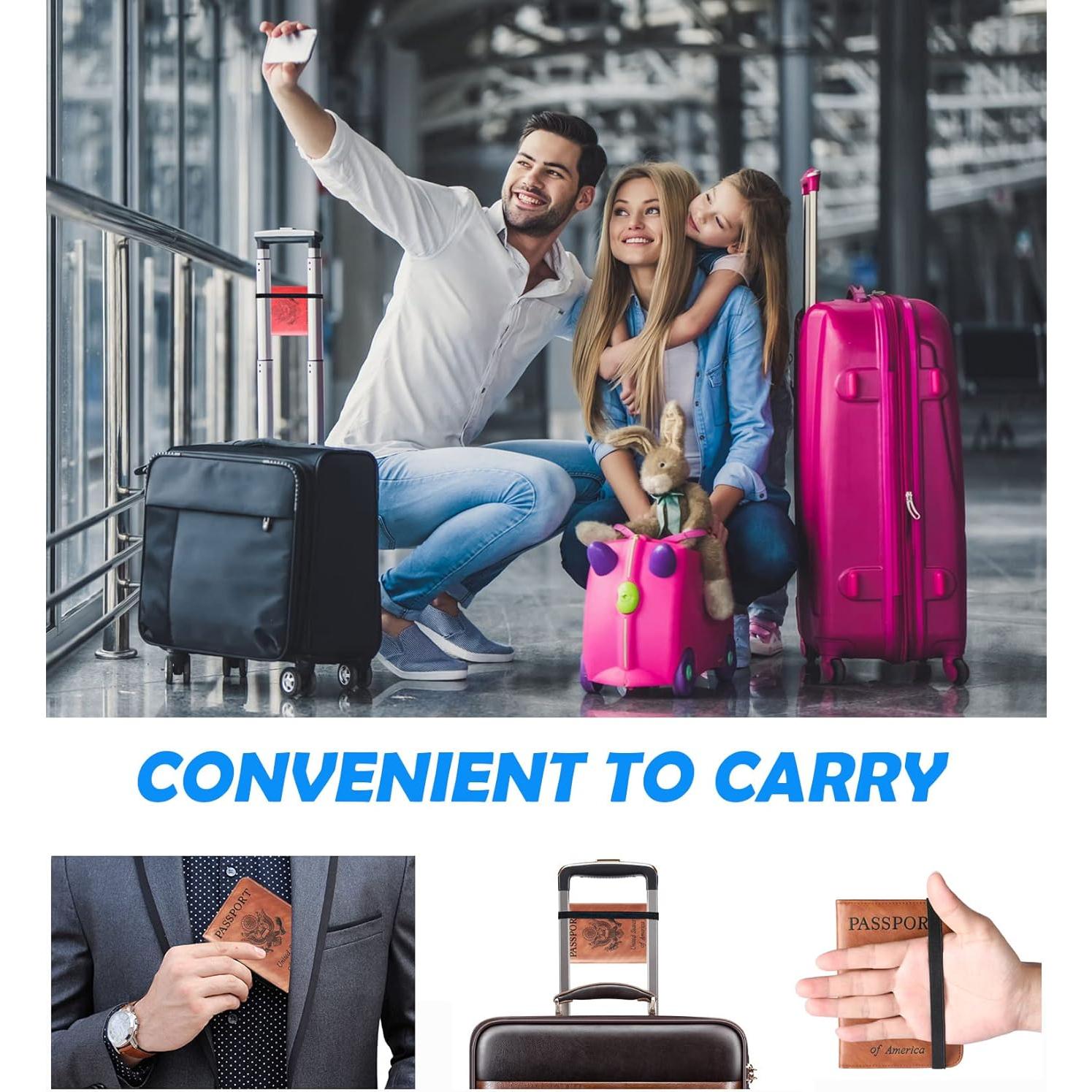 Funda de Pasaporte LOHASLIFE Negra con Bloqueo RFID y Regalo