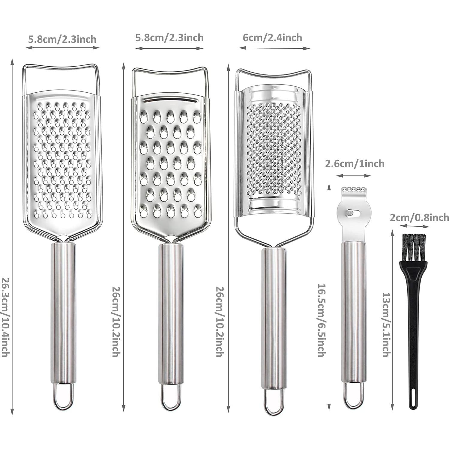 Set de Ralladores de Cocina Acero Inoxidable Tongjude 5 Piezas