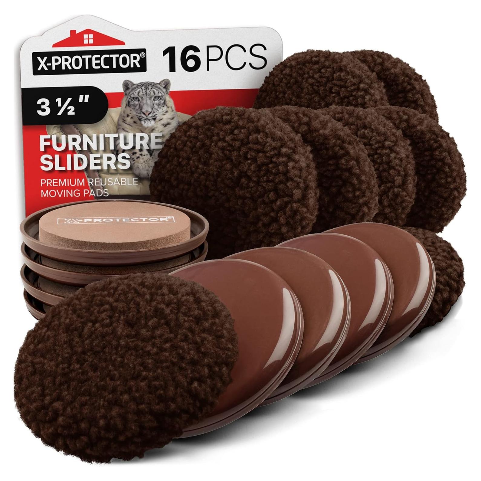 Deslizadores de Muebles X-PROTECTOR 8+8 para Alfombra y Piso Duro