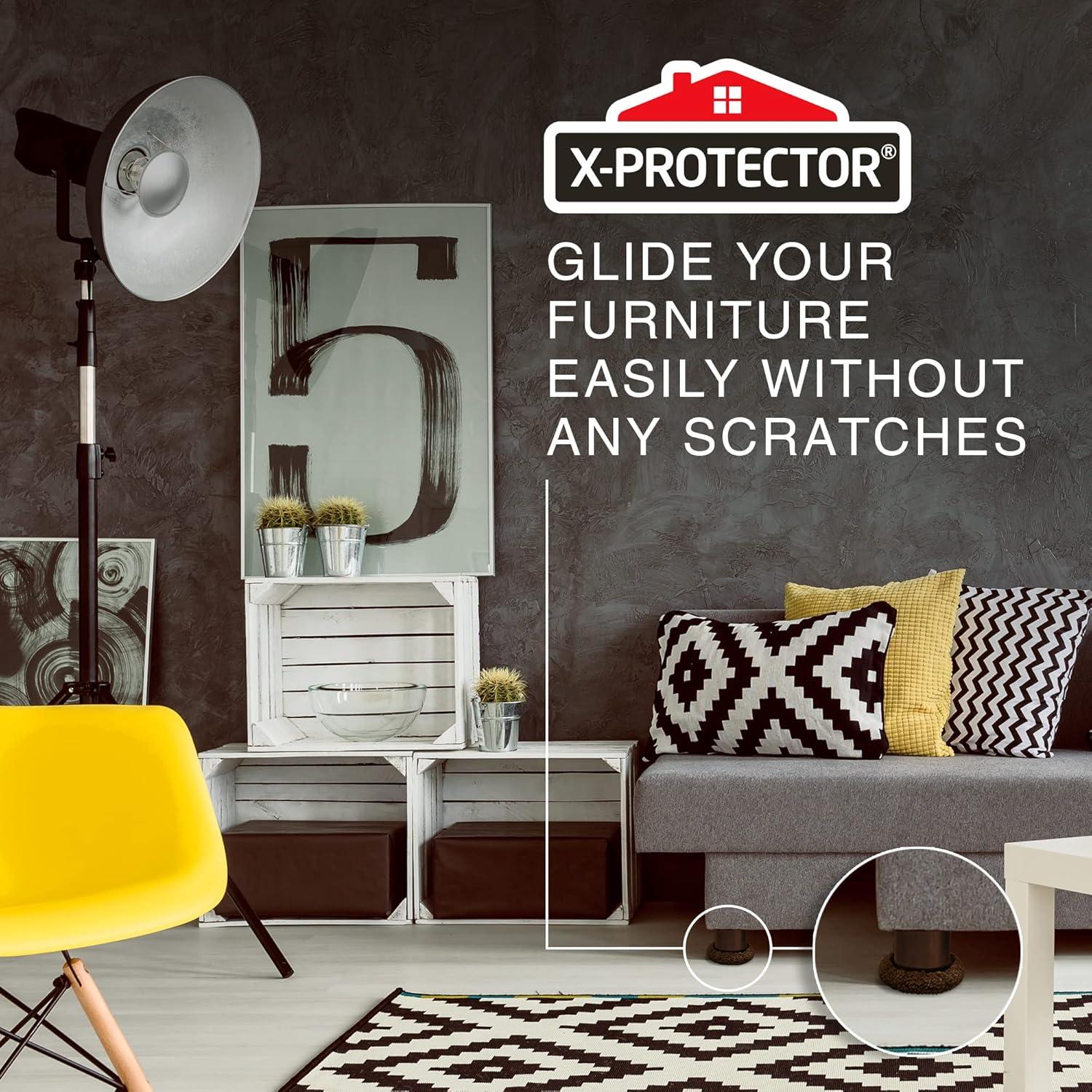 Deslizadores de Muebles X-PROTECTOR 8+8 para Alfombra y Piso Duro