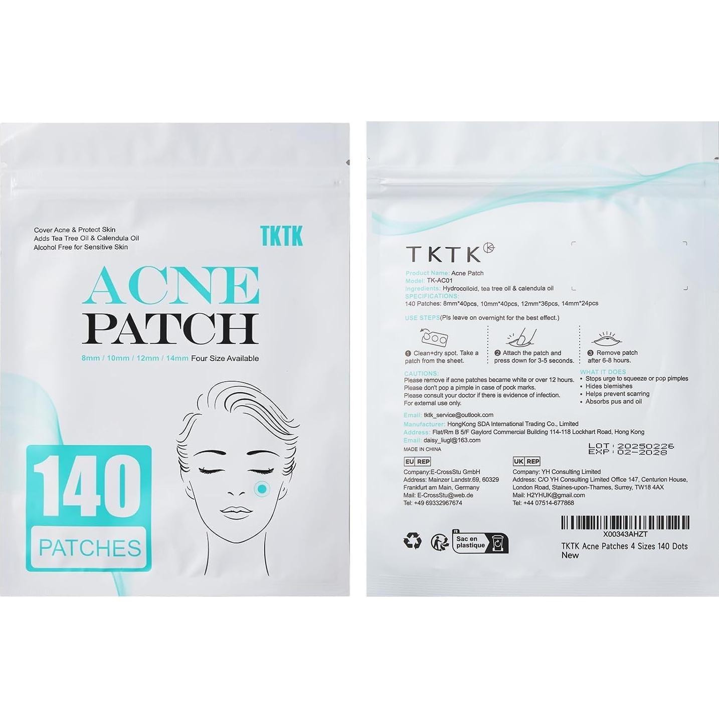 Parches para Granos TKTK - 140 Unidades Hidrocoloide