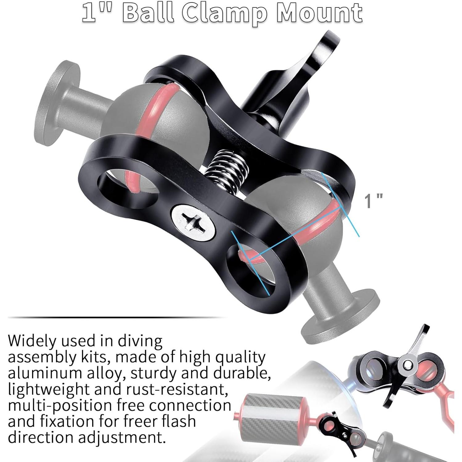 Soporte de cámara submarina LetonPower con 2 agujeros 25mm