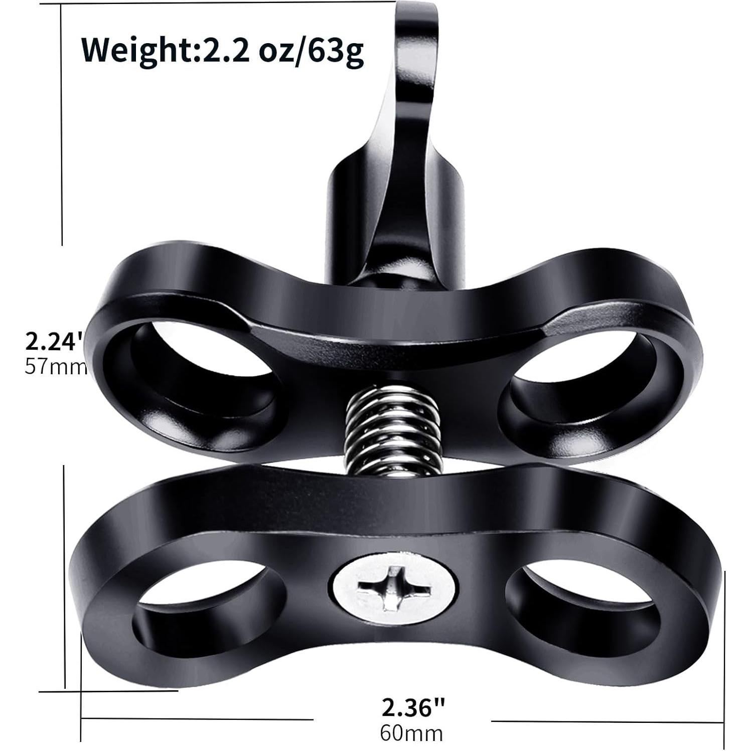 Soporte de cámara submarina LetonPower con 2 agujeros 25mm