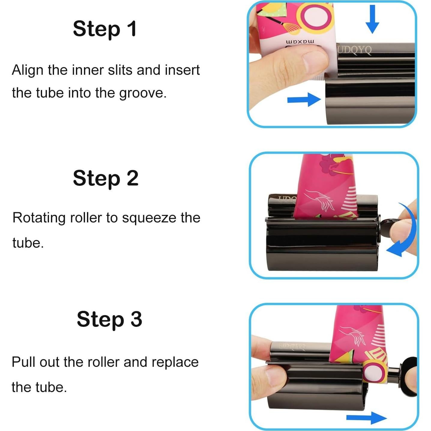 Exprimidor de Tubo de Acero Inoxidable YIERMA Negro
