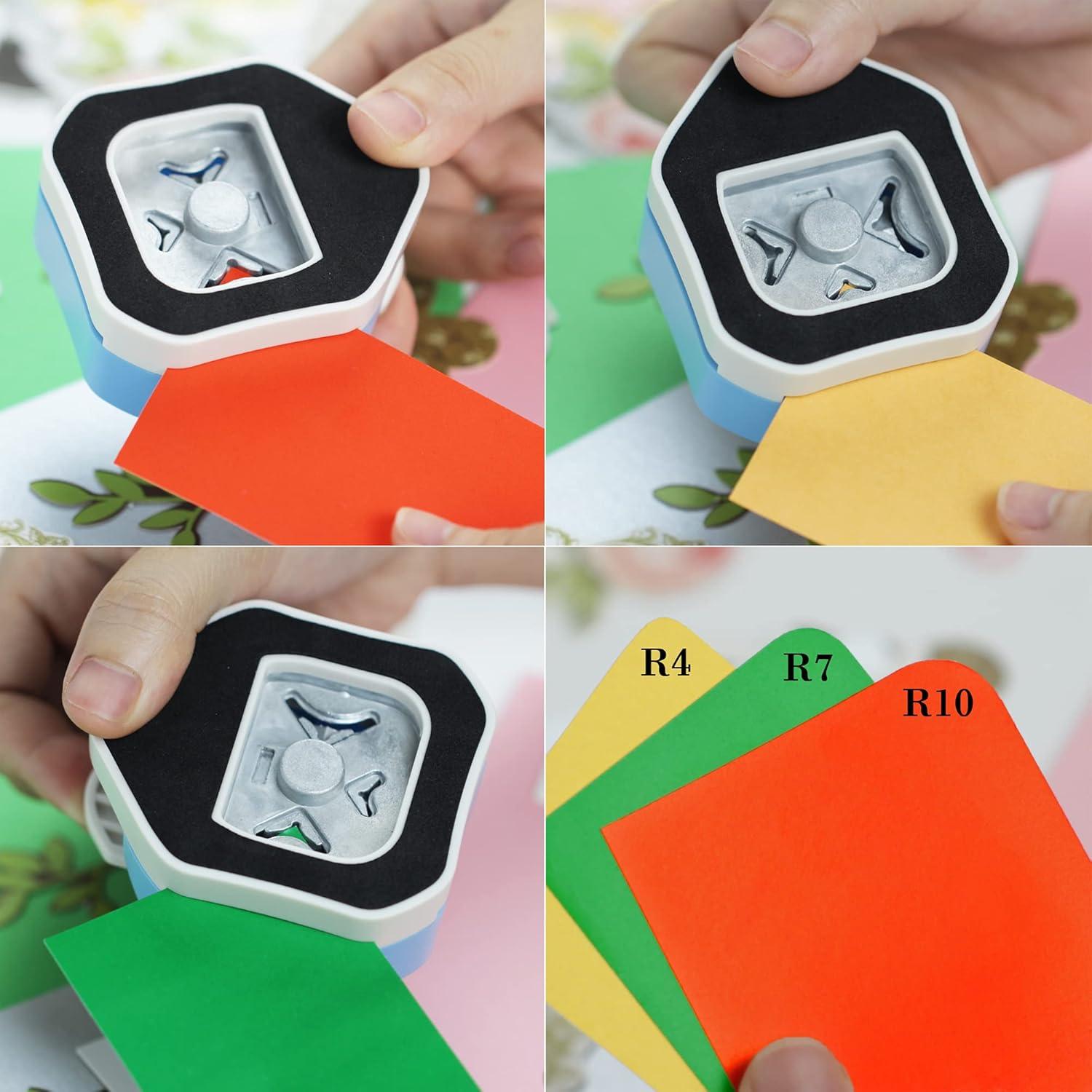 Perforadora de Esquinas Redondas ECOHU 3 en 1 R4mm R7mm R10mm