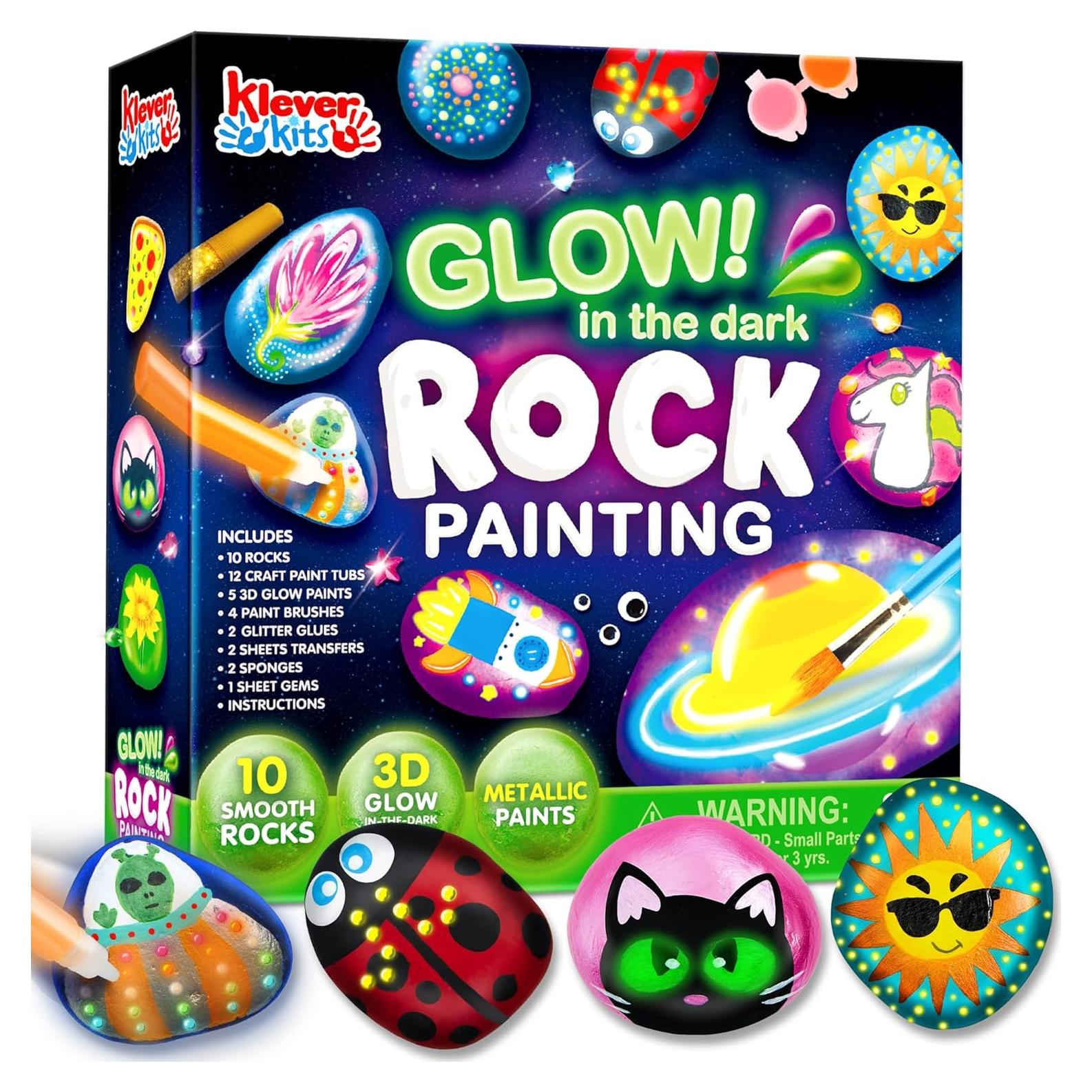 Kit de Pintura de Rocas Brillantes JOYIN - Manualidades para Niños