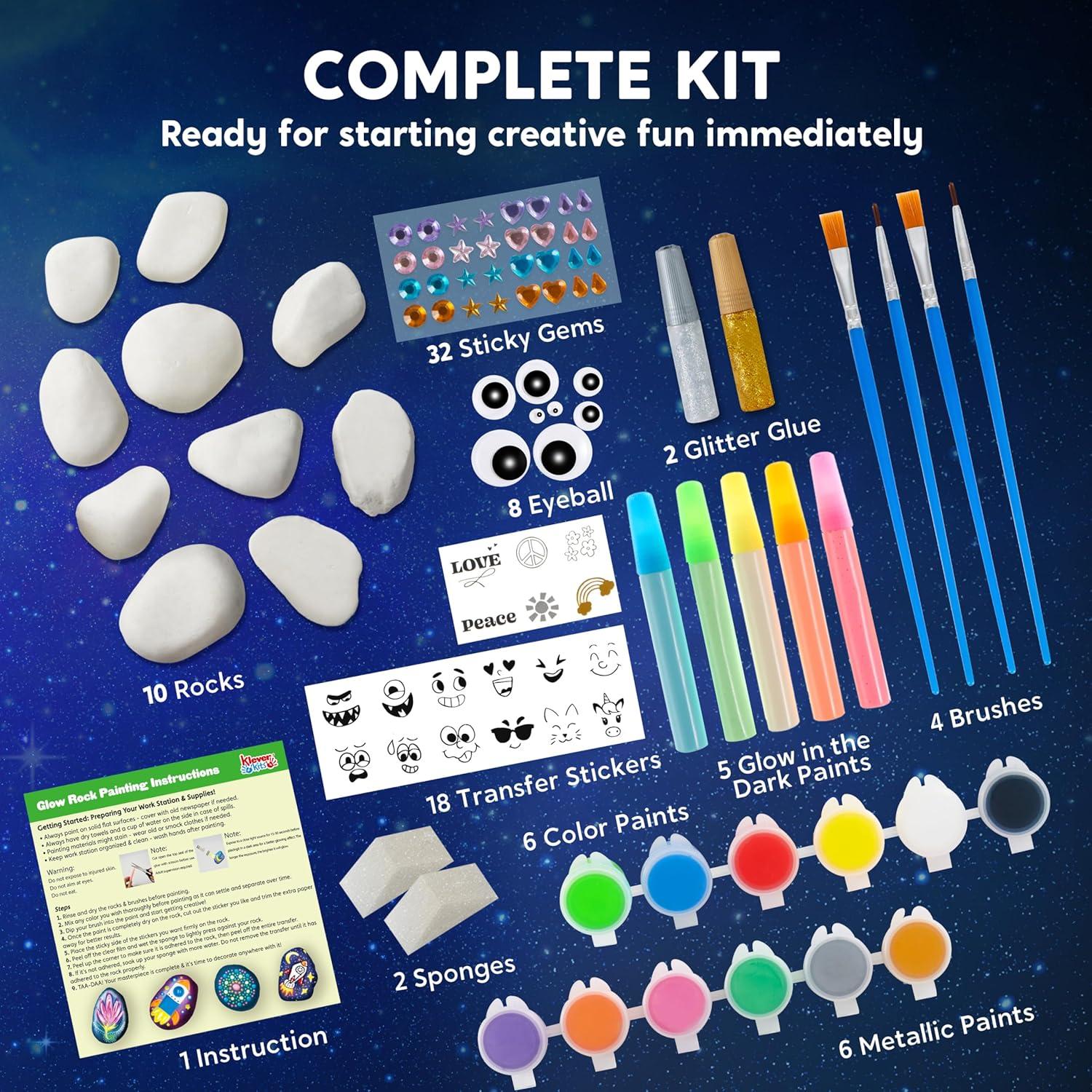 Kit de Pintura de Rocas Brillantes JOYIN - Manualidades para Niños