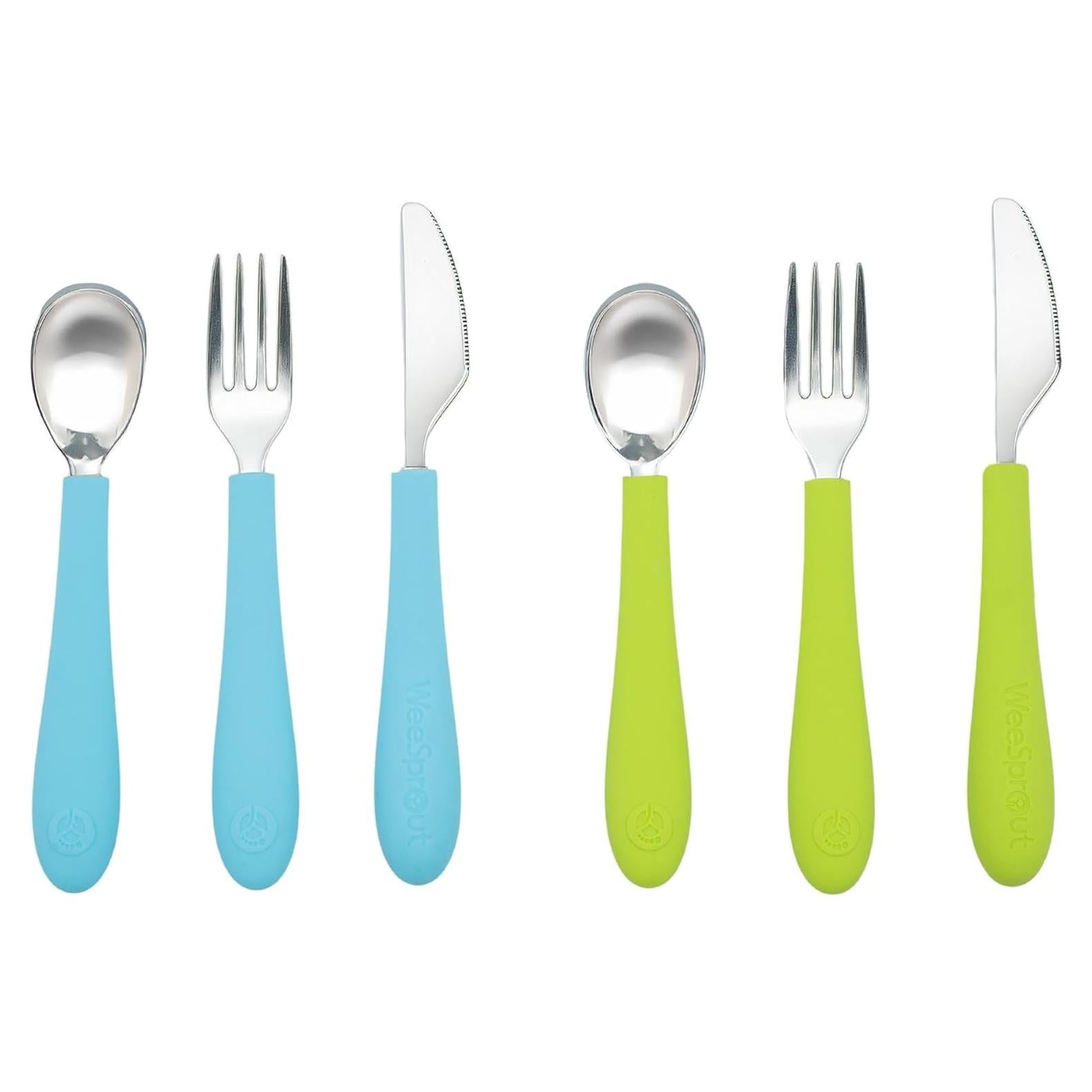 Juego de Utensilios para Niños WeeSprout - Acero Inoxidable 18/8