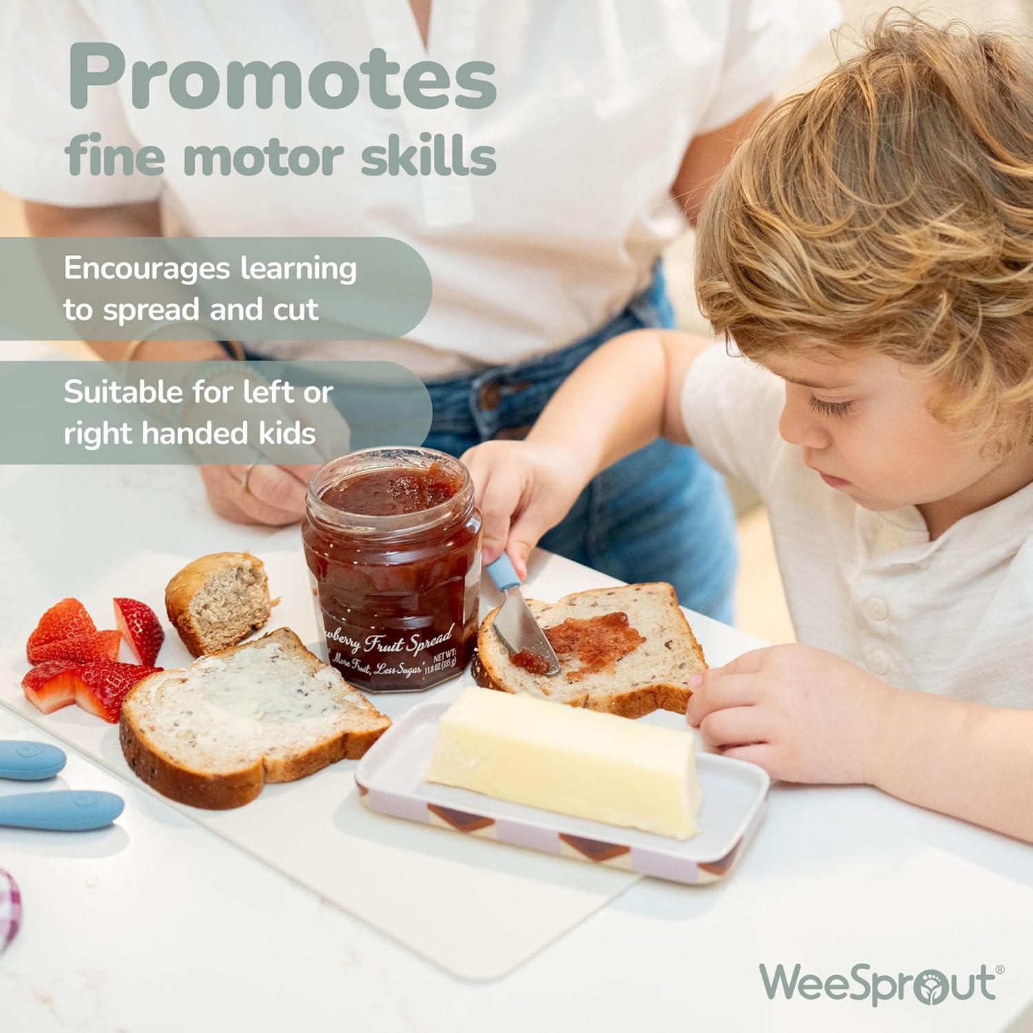 Juego de Utensilios para Niños WeeSprout - Acero Inoxidable 18/8