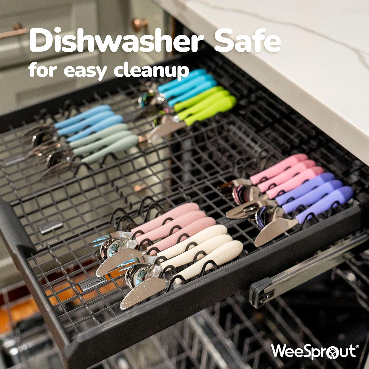 Juego de Utensilios para Niños WeeSprout - Acero Inoxidable 18/8