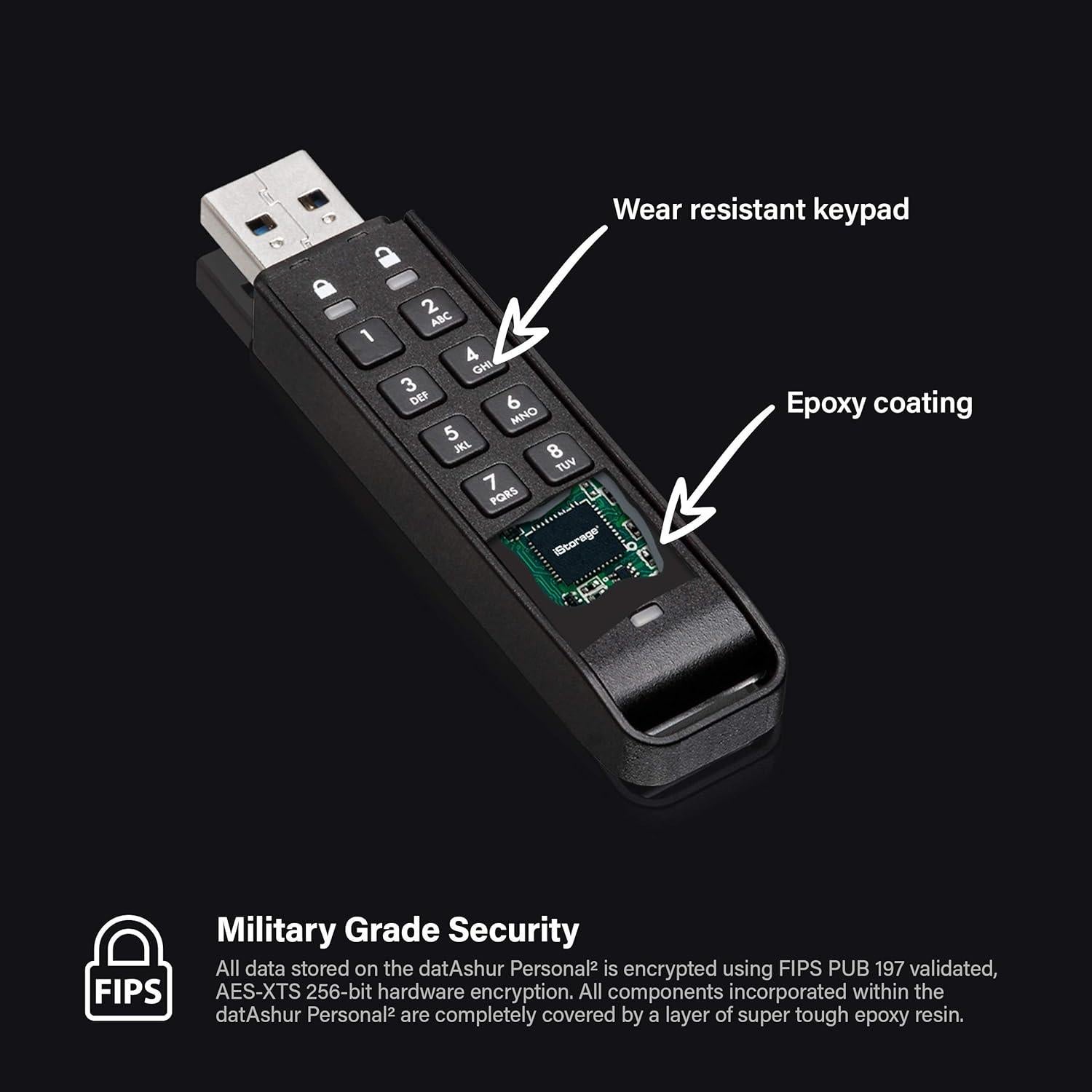 Unidad Flash Segura iStorage datAshur Personal2 32GB Cifrada