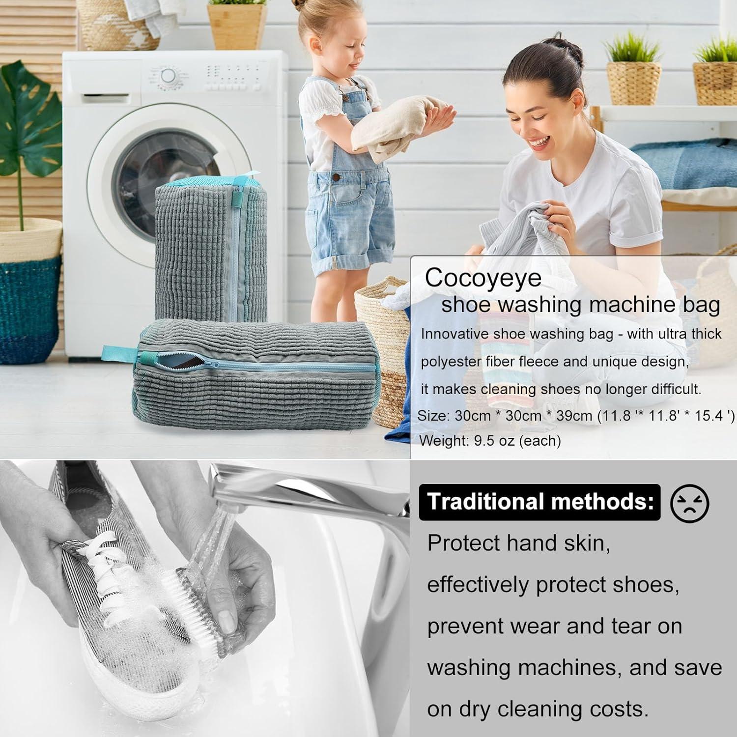 Bolsa de Lavado de Zapatos Cocoyeye Gris 2pc 39x19x19cm