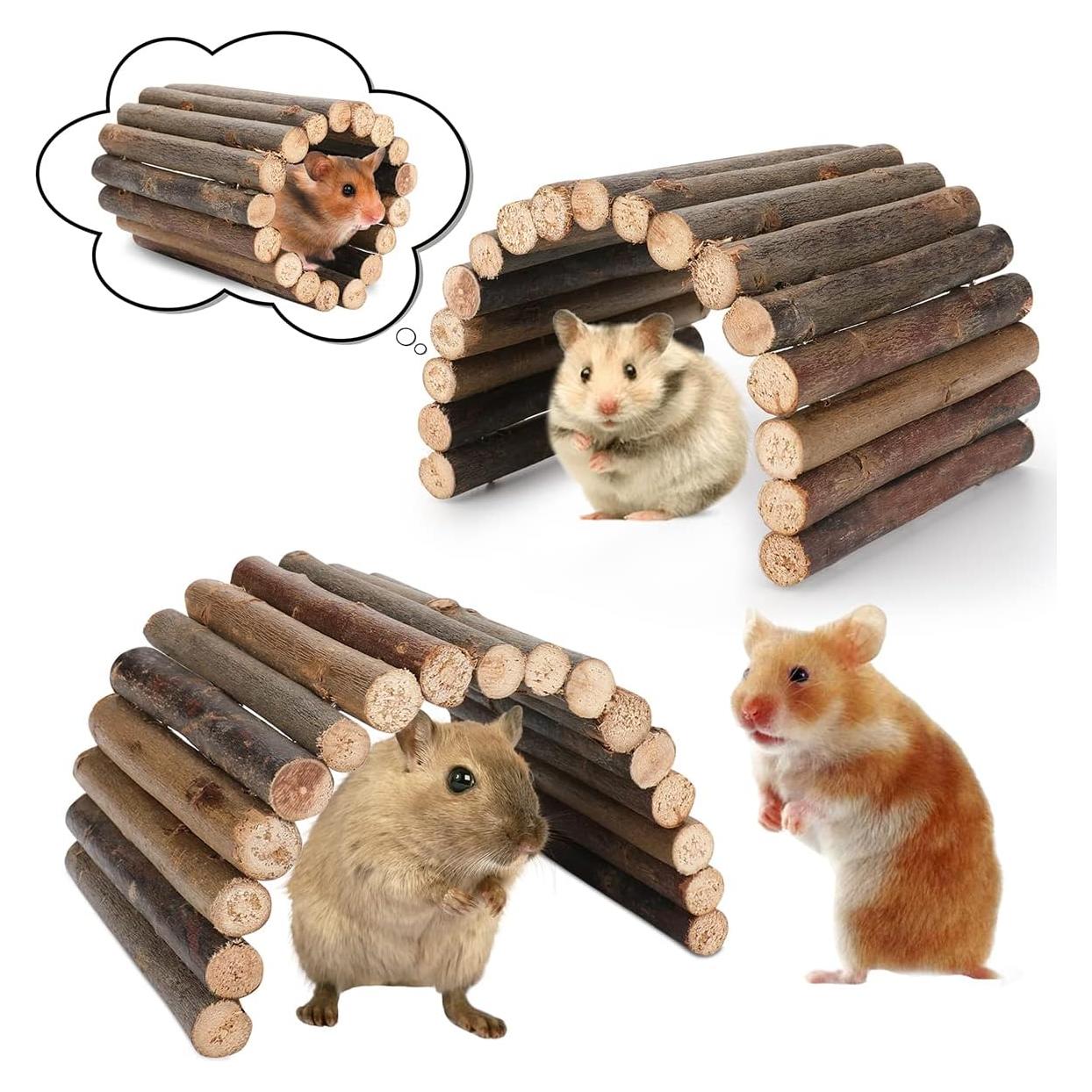 Juguetes para Hámster YIXUND - Set 12 Piezas Masticar y Jugar