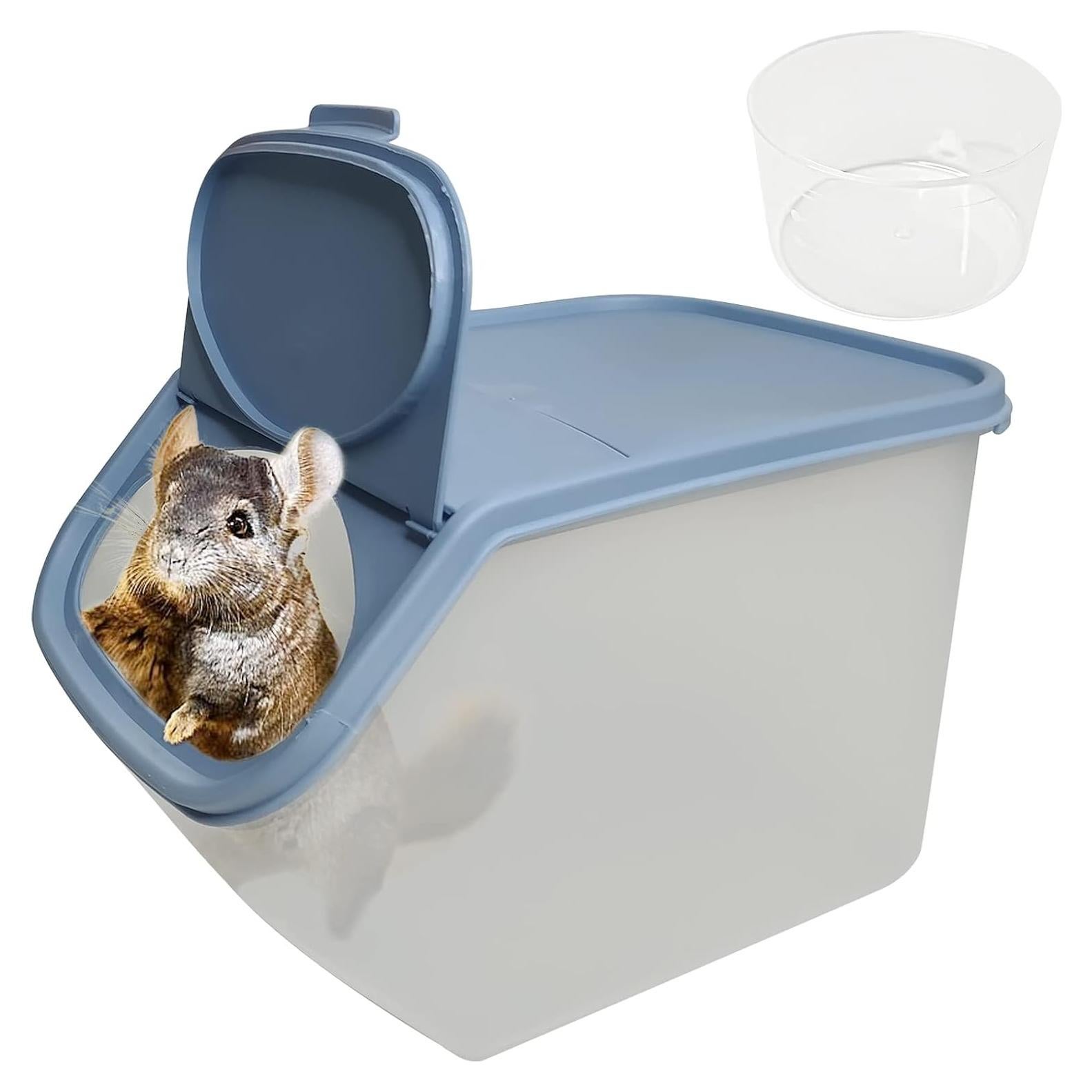 Caja de Baño de Arena para Chinchillas PINVNBY 24.9x18.8x17 cm