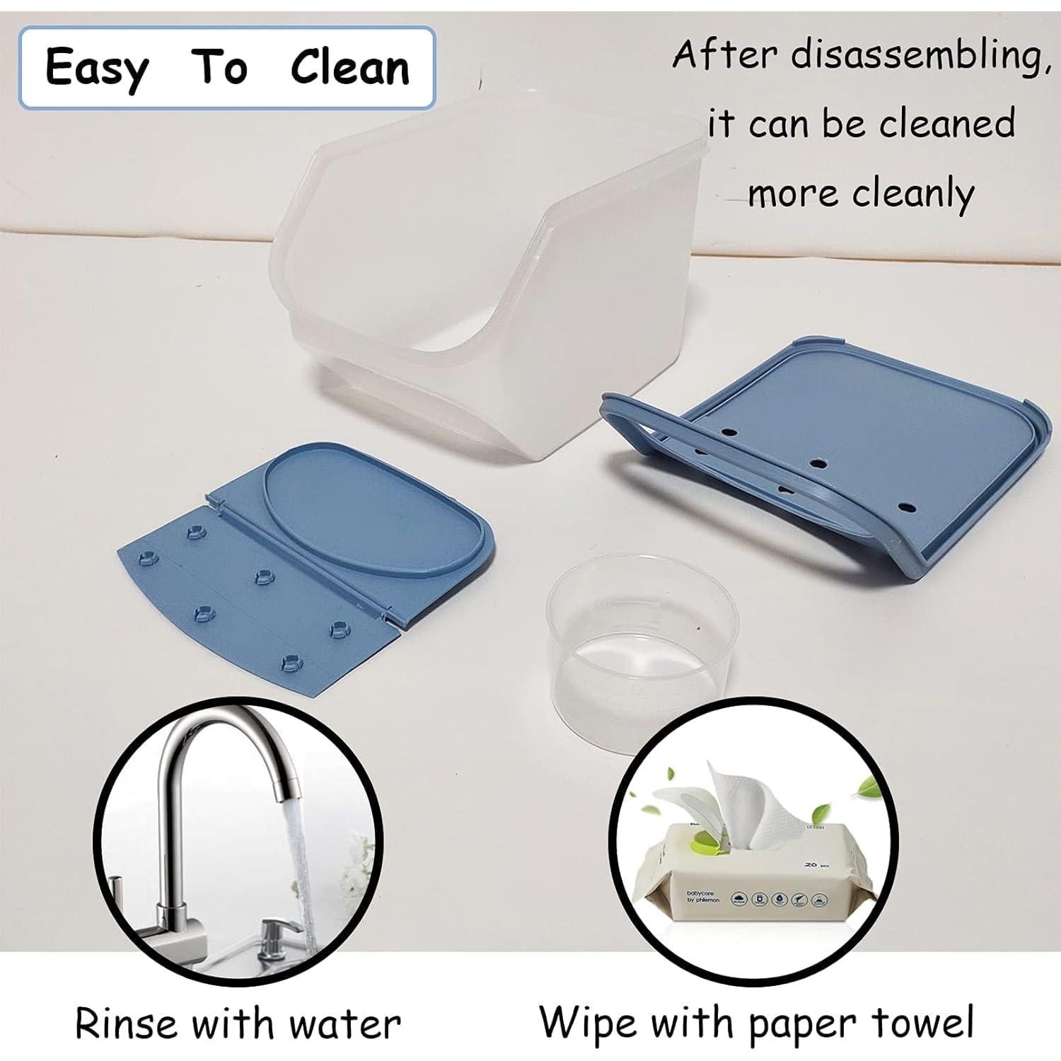 Caja de Baño de Arena para Chinchillas PINVNBY 24.9x18.8x17 cm