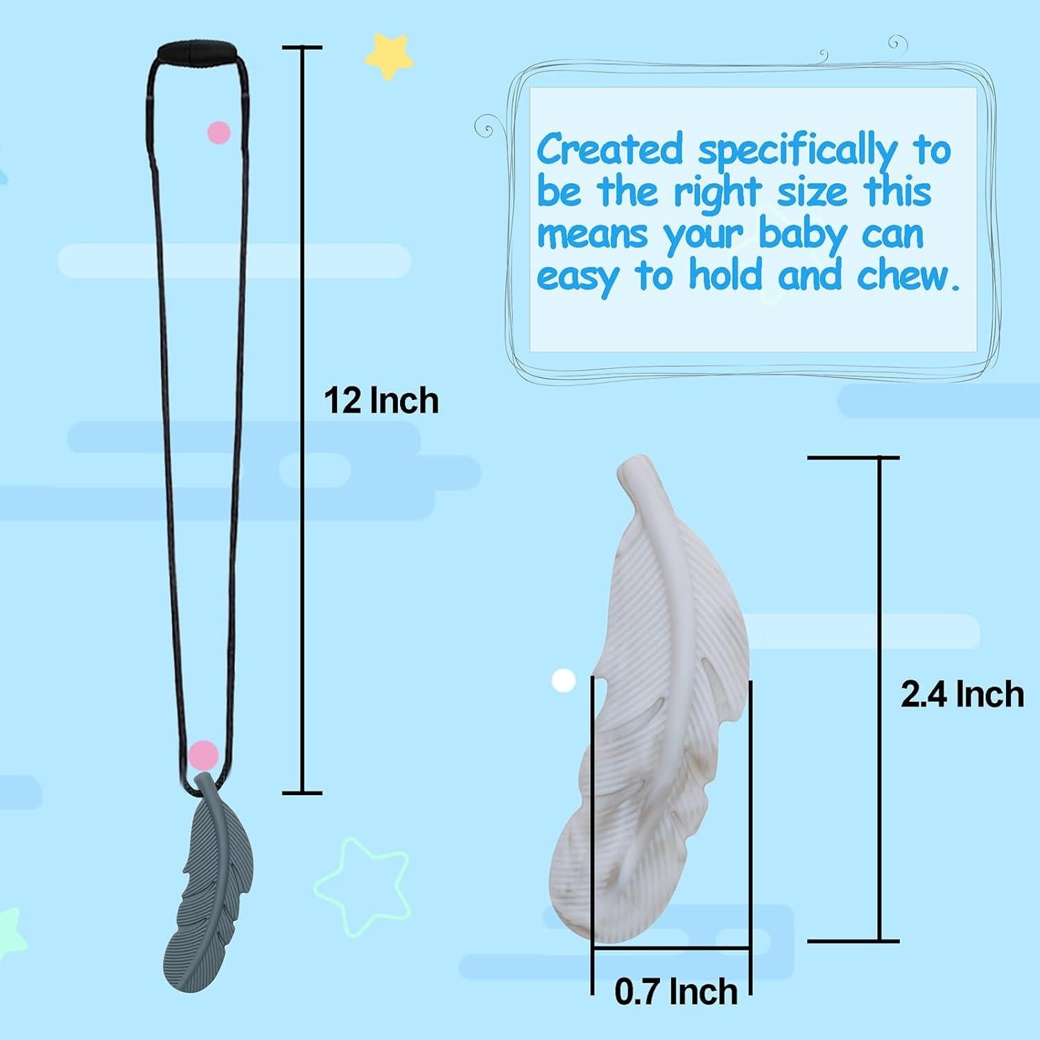 Collar Masticable Sensorial Silicona Atsky - Paquete de 5