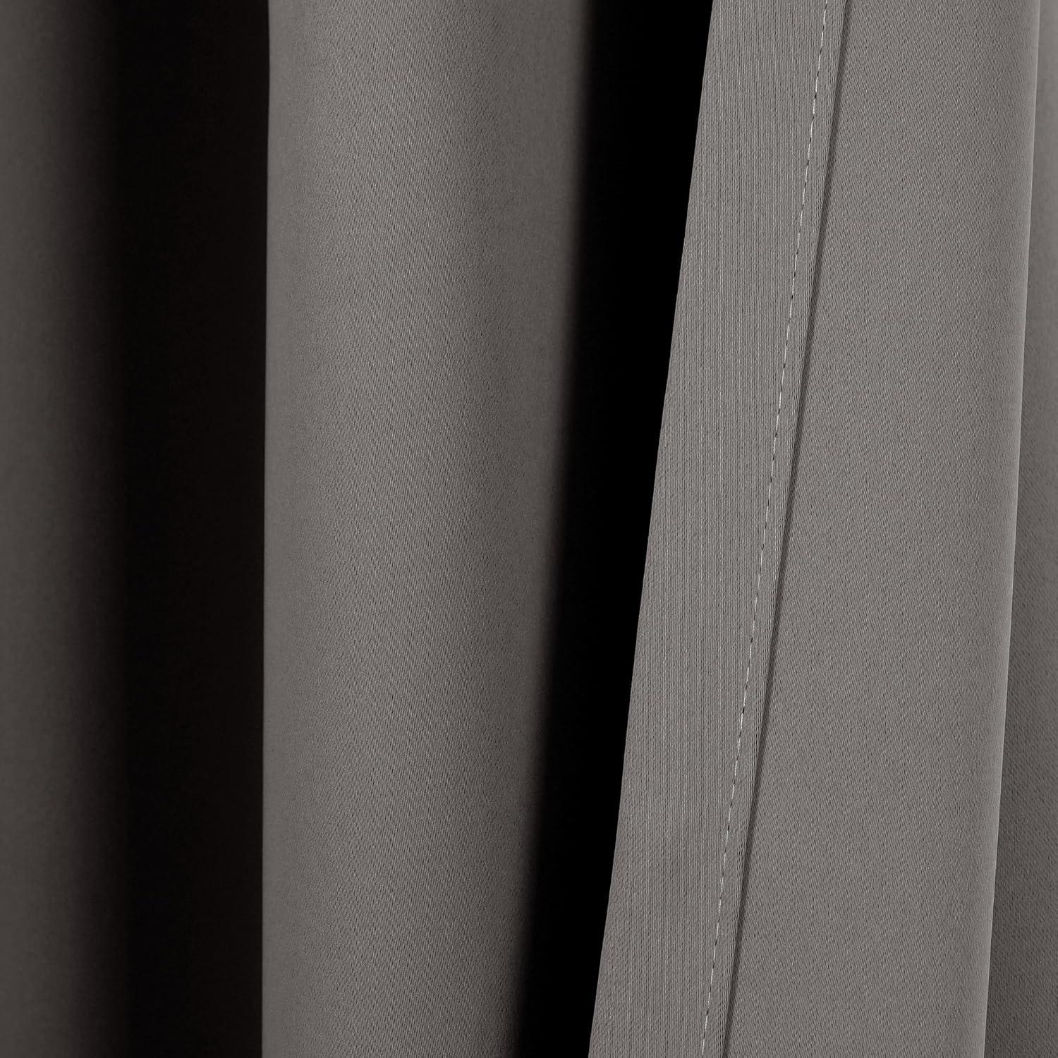 Paneles de Cortina Blackout Lush Decor 132x160 cm Gris Oscuro