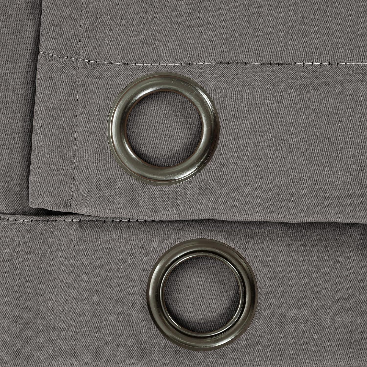 Paneles de Cortina Blackout Lush Decor 132x160 cm Gris Oscuro