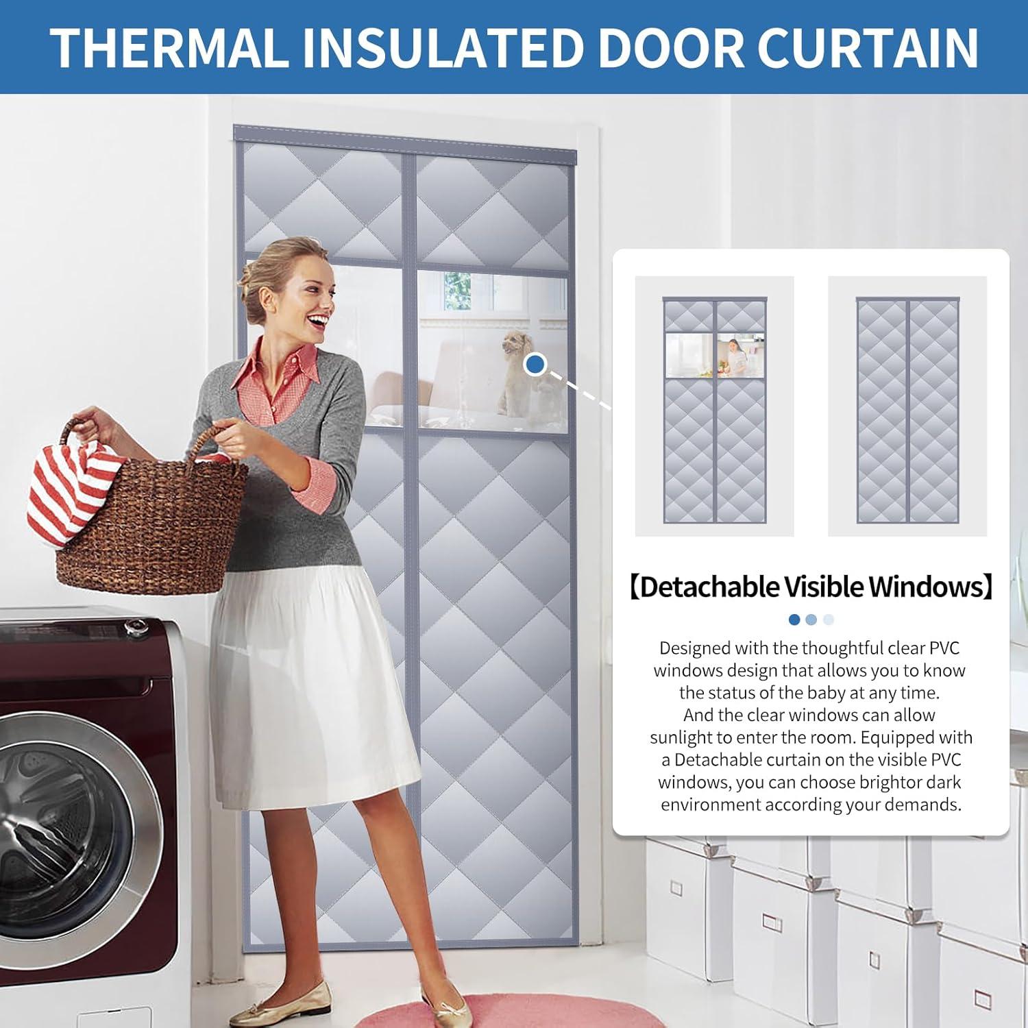 Cortina de Puerta Aislante Magnética Veanusiver 91x208 cm