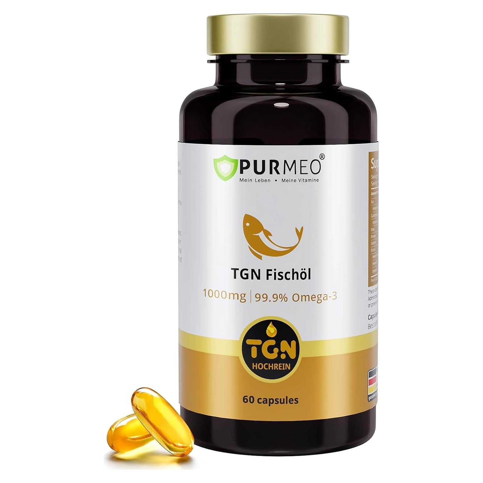 Aceite de Pescado Omega-3 TGN 1000mg - 600mg EPA y 300mg DHA