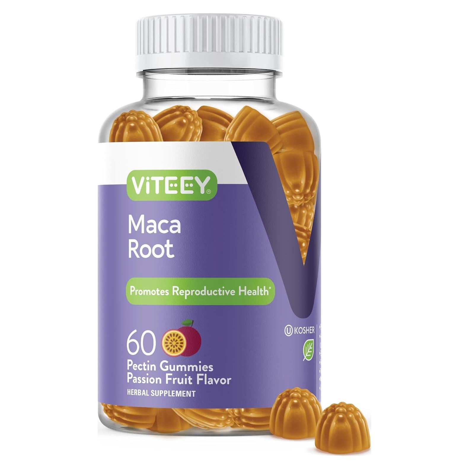 Gomitas de Raíz de Maca Viteey 60 Unidades - Veganas y Sin Gluten