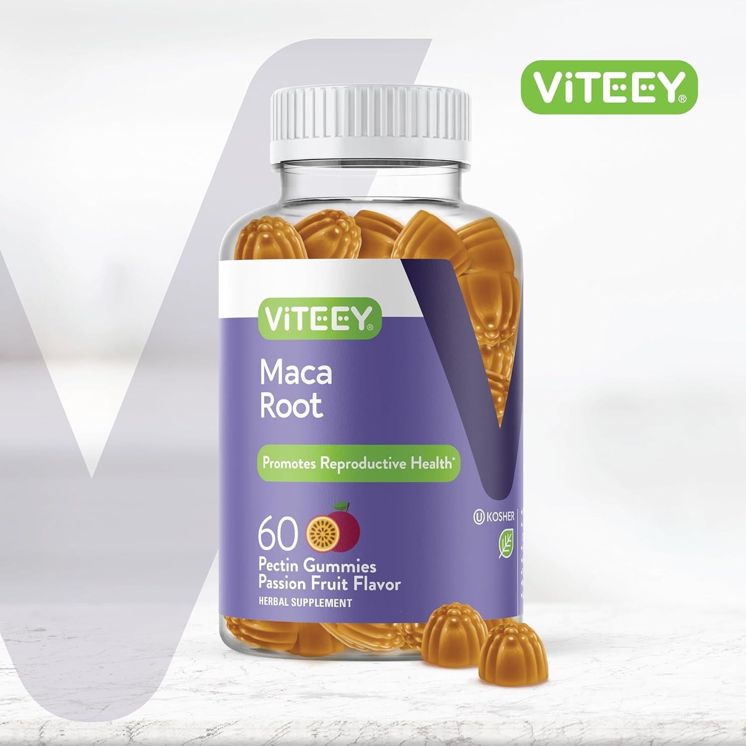 Gomitas de Raíz de Maca Viteey 60 Unidades - Veganas y Sin Gluten