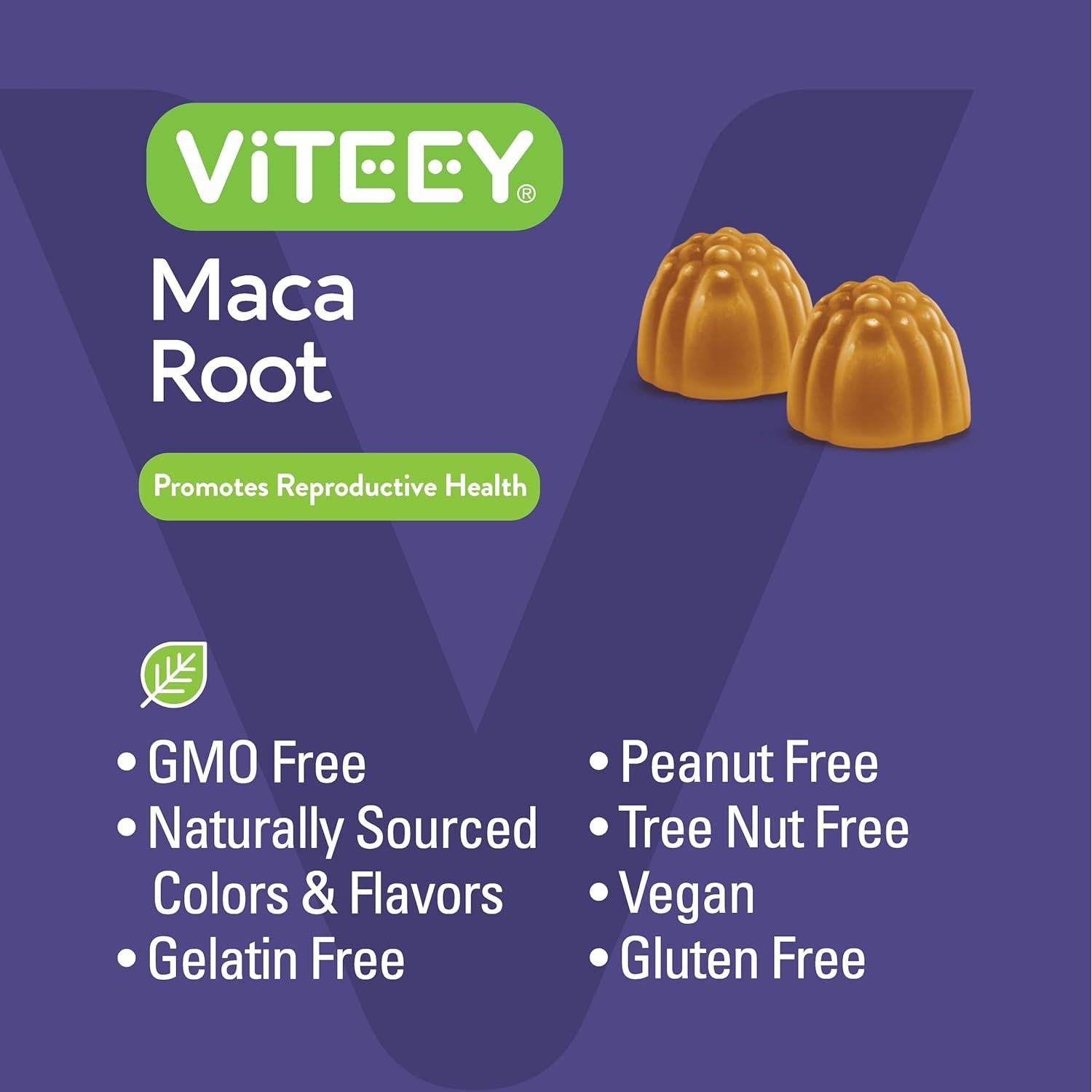 Gomitas de Raíz de Maca Viteey 60 Unidades - Veganas y Sin Gluten
