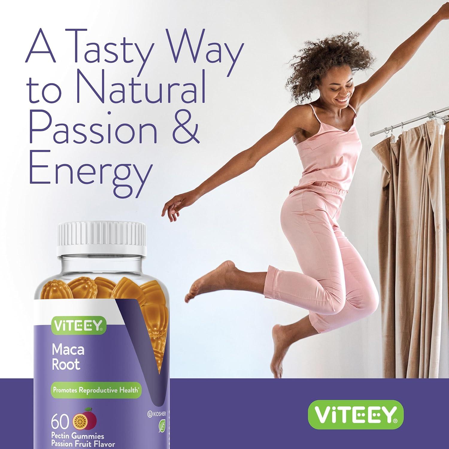 Gomitas de Raíz de Maca Viteey 60 Unidades - Veganas y Sin Gluten