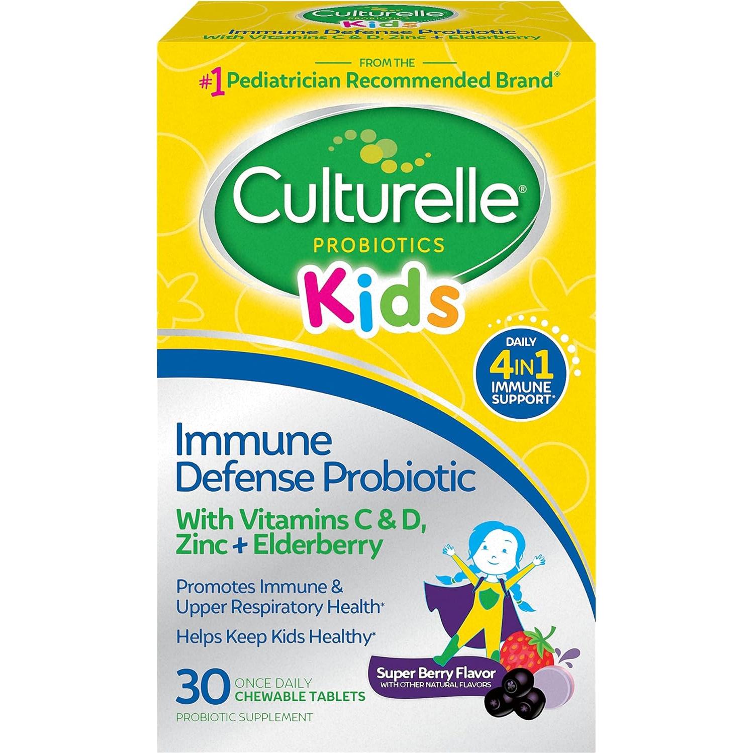 Culturelle Probioticos Defensa Inmunológica Niños y Mujeres 30 Comp