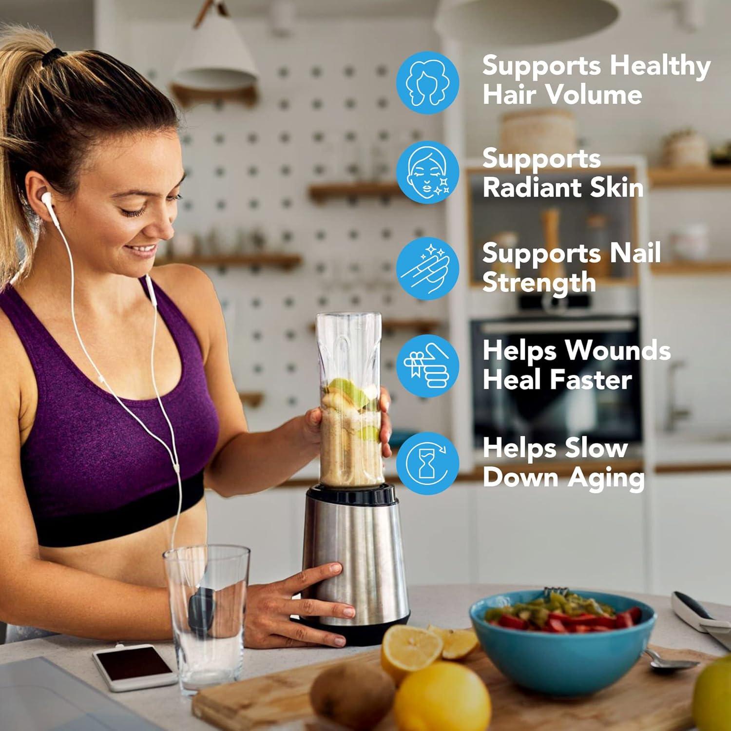 Suplemento de Biotina, Colágeno y Queratina - 60 Cápsulas