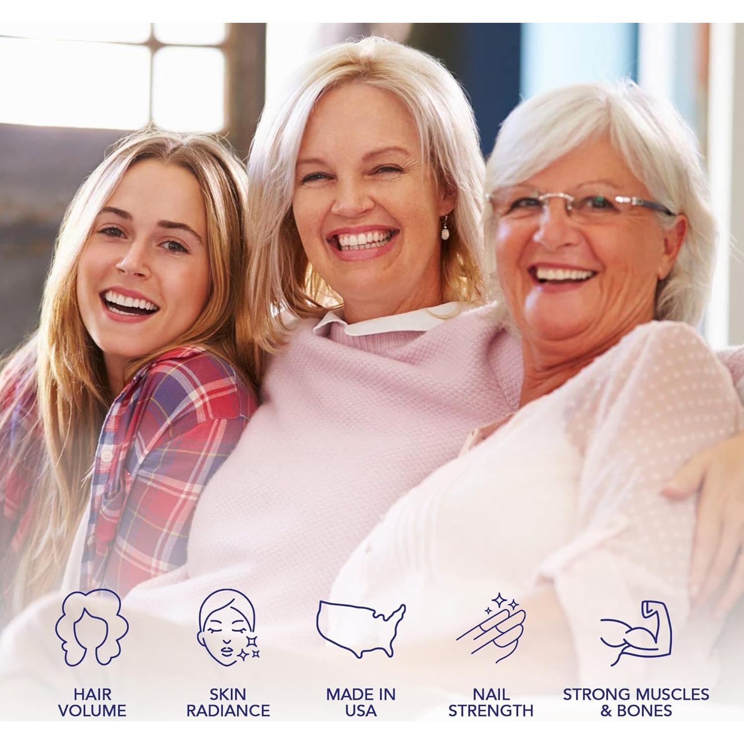 Suplemento de Biotina, Colágeno y Queratina - 60 Cápsulas