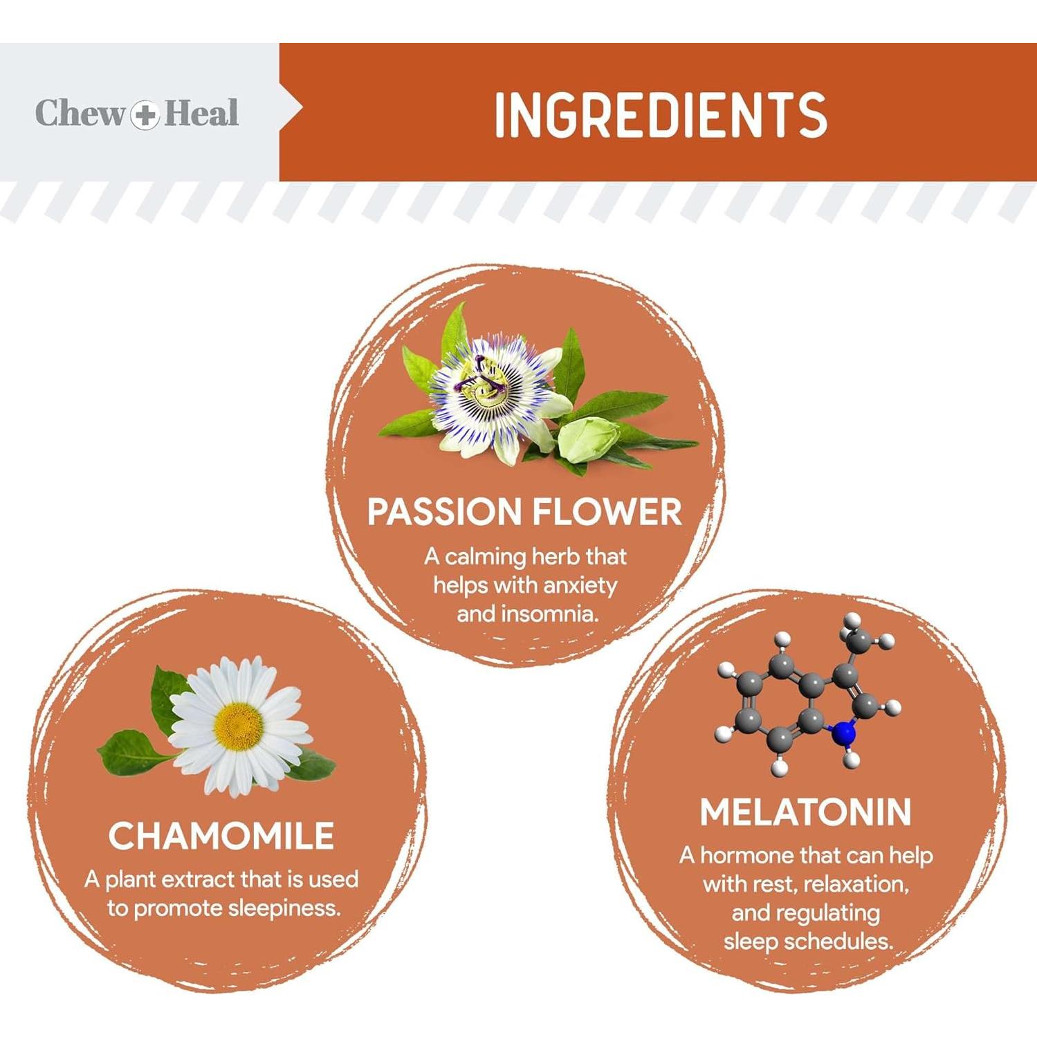 Masticables Calmantes para Perros Chew + Heal - 30 Unidades