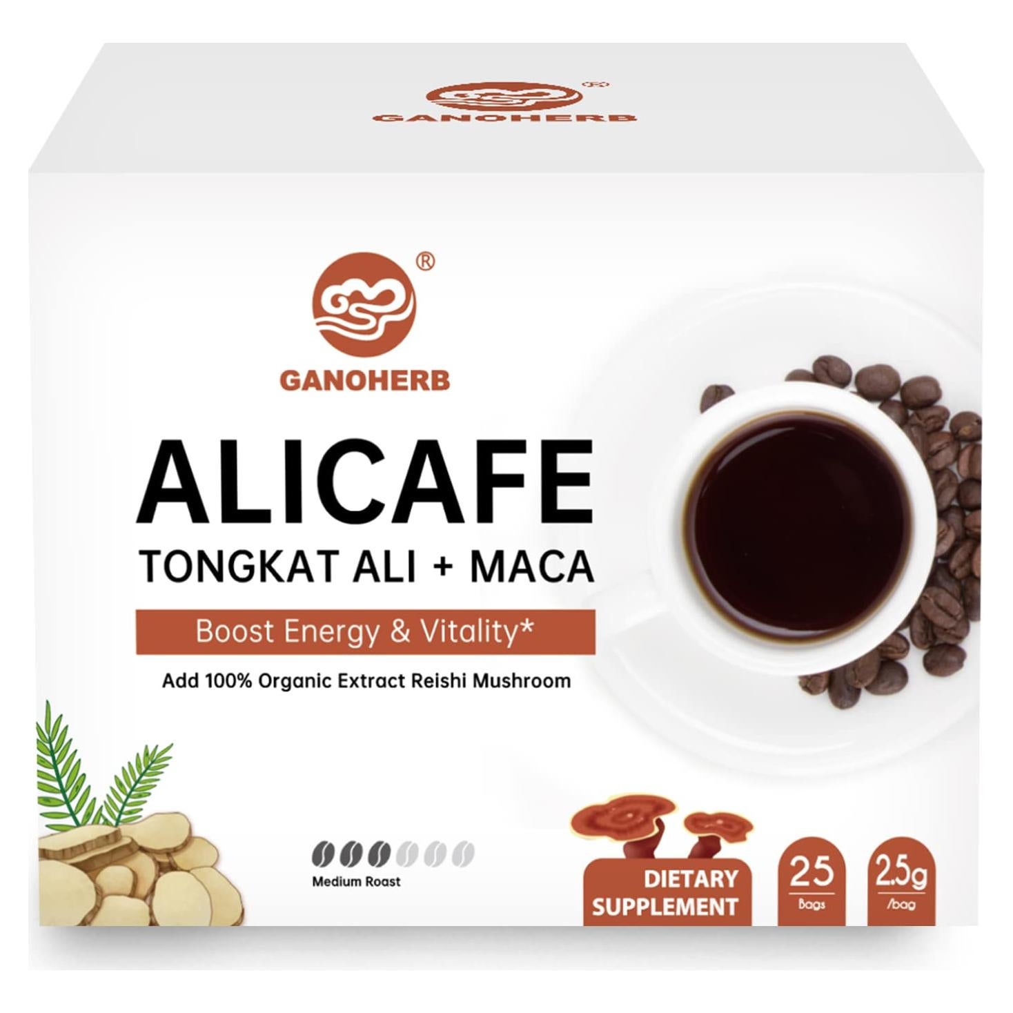 Café Energético de Maca GanoHerb 63.5g - Herbal para Energía