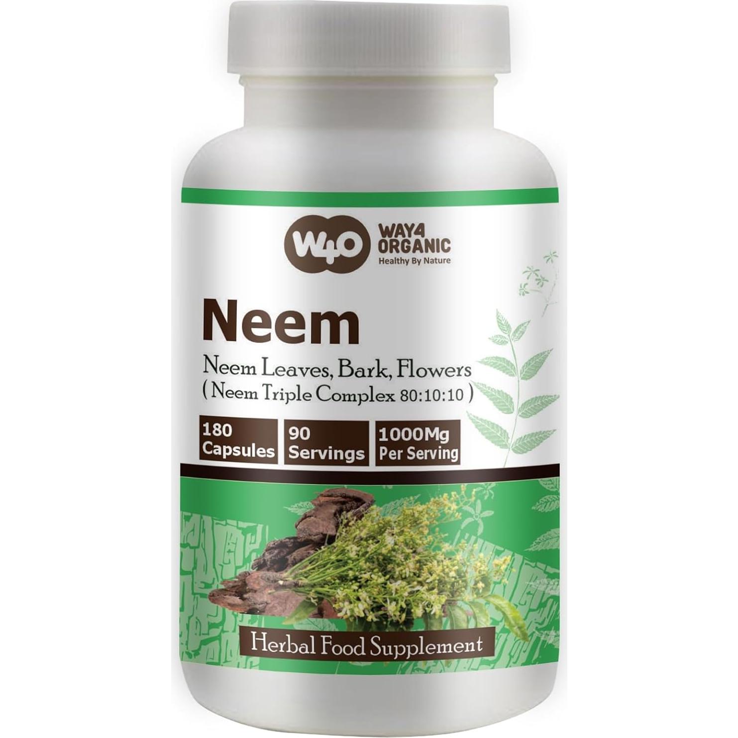 Complejo Triple de Neem Genius Nature - 180 Cápsulas 1000mg