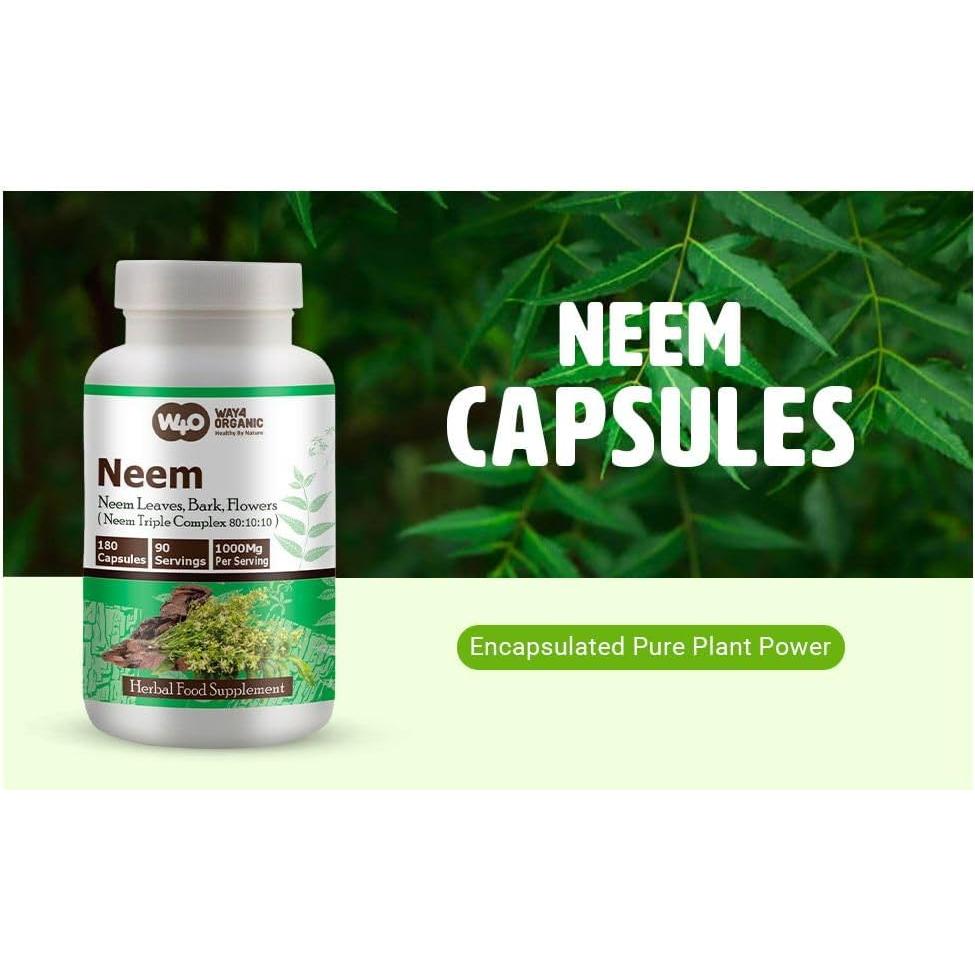 Complejo Triple de Neem Genius Nature - 180 Cápsulas 1000mg
